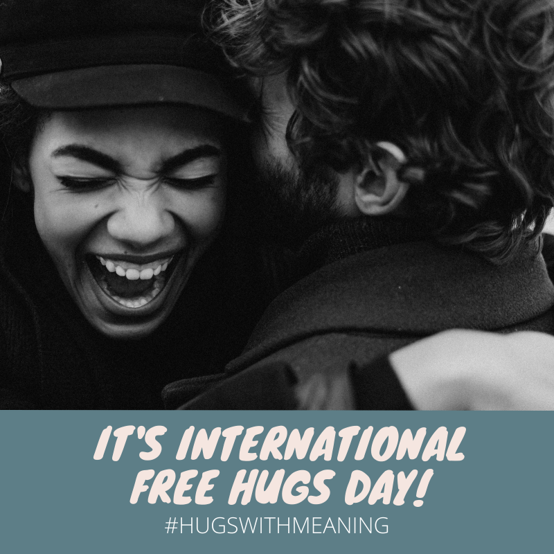 This is a blog spreading love and warm hugs during the pandemic with an image of two people hugging.