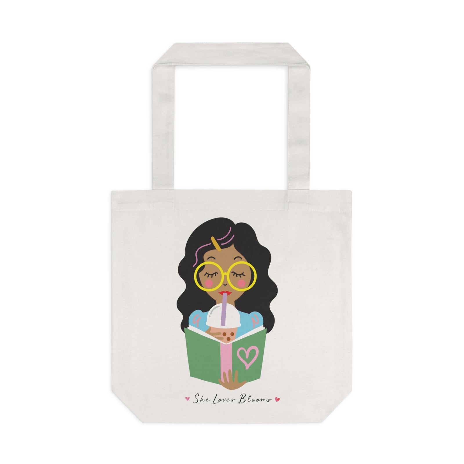 Simply Joy (Black Hair) Cotton Tote Bag
