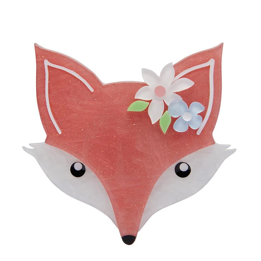 Erstwilder Flora Fox Face Brooch