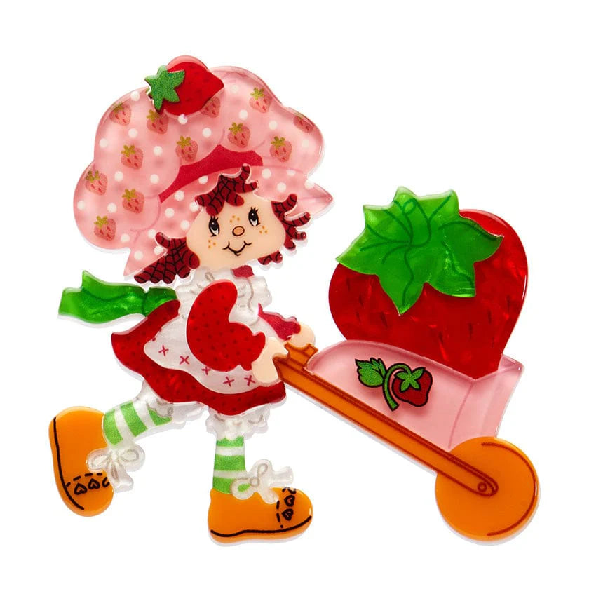Erstwilder Strawberry Wheelbarrow Brooch