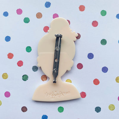 Bibik Lee Nyonya Brooch - Pink and Blue (IMPERFECT)