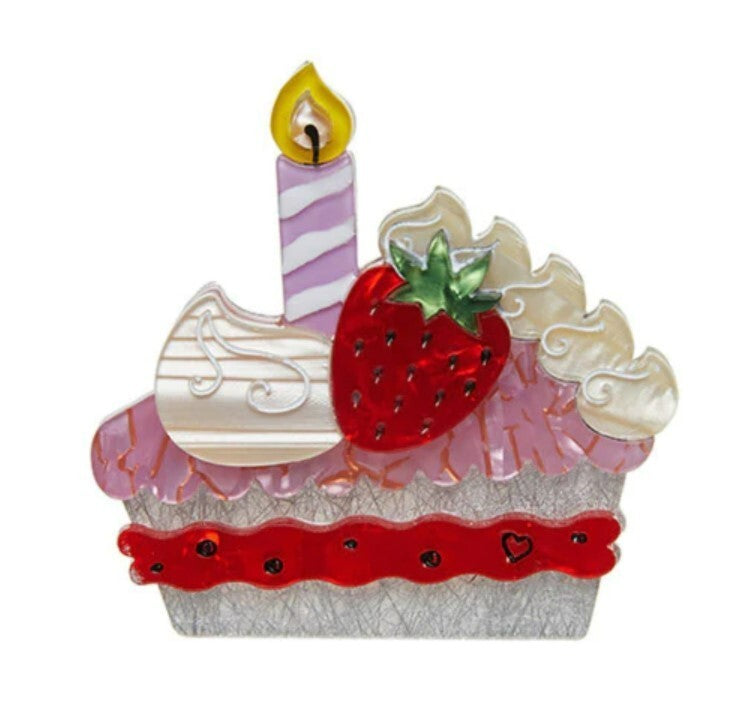 Erstwilder 5th Birthday Just One Slice Brooch (Super Rare)
