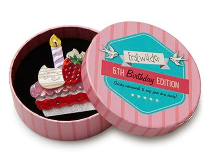 Erstwilder 5th Birthday Just One Slice Brooch (Super Rare)