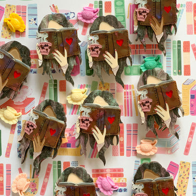 Novel-Tea Brooch freeshipping - SheLovesBlooms