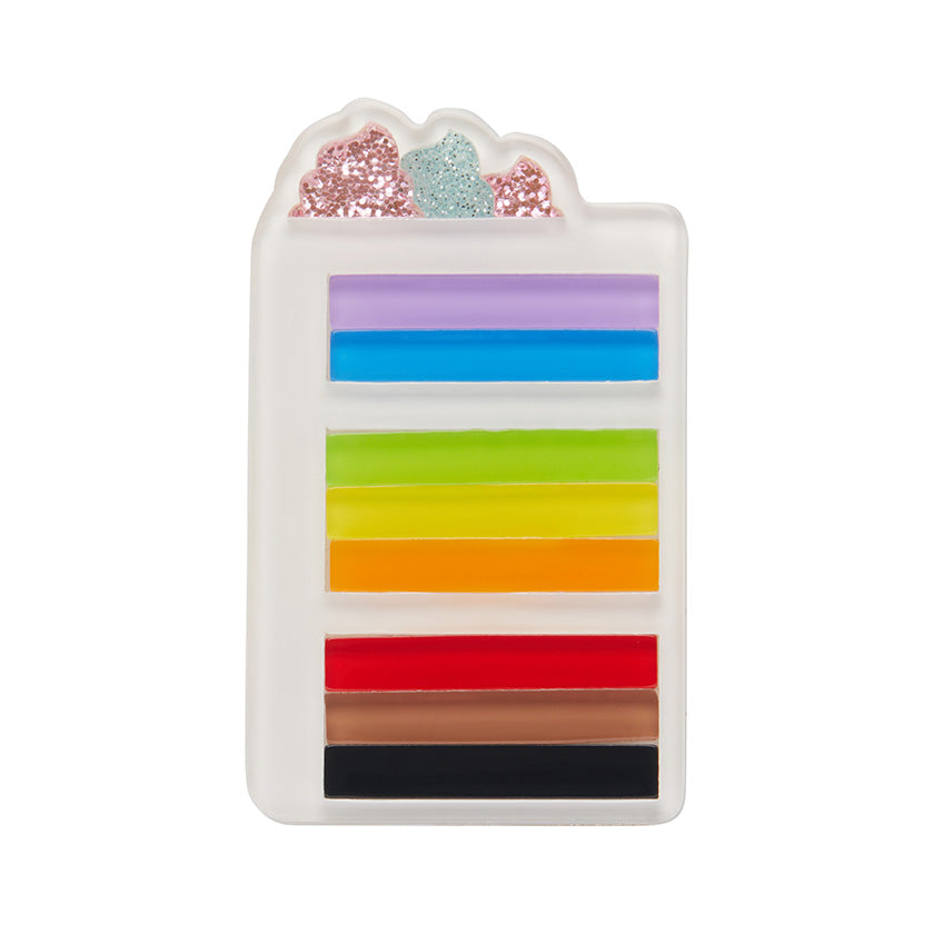 Erstwilder Slice of Pride Cake Brooch freeshipping - SheLovesBlooms