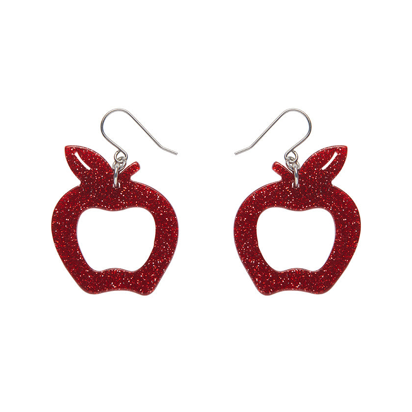 Erstwilder Essential Eaten Apple Glitter Resin Drop Earrings -Red freeshipping - SheLovesBlooms