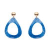 Erstwilder x Pete Cromer Statement Marble Resin Tear Drop Earrings - Blue