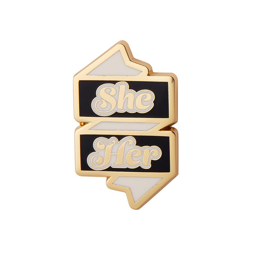Erstwilder She/Her Pronoun Enamel Pin freeshipping - SheLovesBlooms