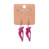 Erstwilder Essentials Kookaburra Ripple Glitter Resin Drop Earrings - Fuchsia freeshipping - SheLovesBlooms