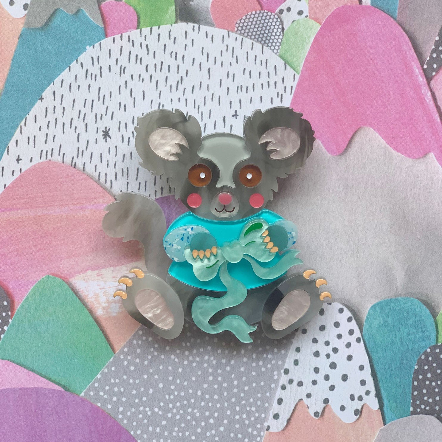 Gina the Greater Glider Brooch freeshipping - SheLovesBlooms