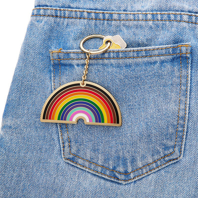 Erstwilder Progression Rainbow Enamel Key Ring freeshipping - SheLovesBlooms