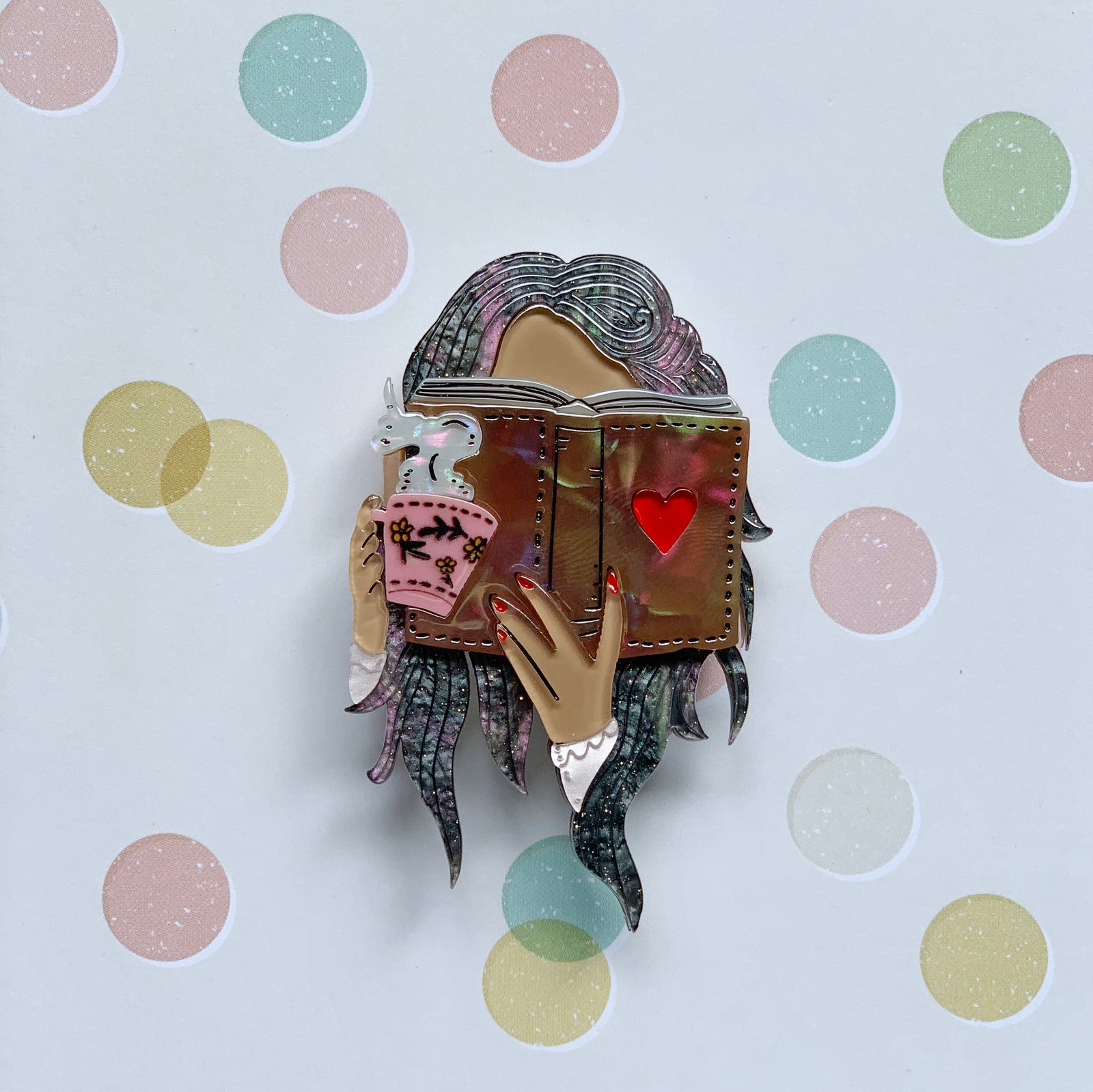 Novel-Tea Brooch (Brown Beauty) freeshipping - SheLovesBlooms