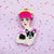 Fab Fifi and Frenchie Brooch (Pink Hair) Brooch freeshipping - SheLovesBlooms