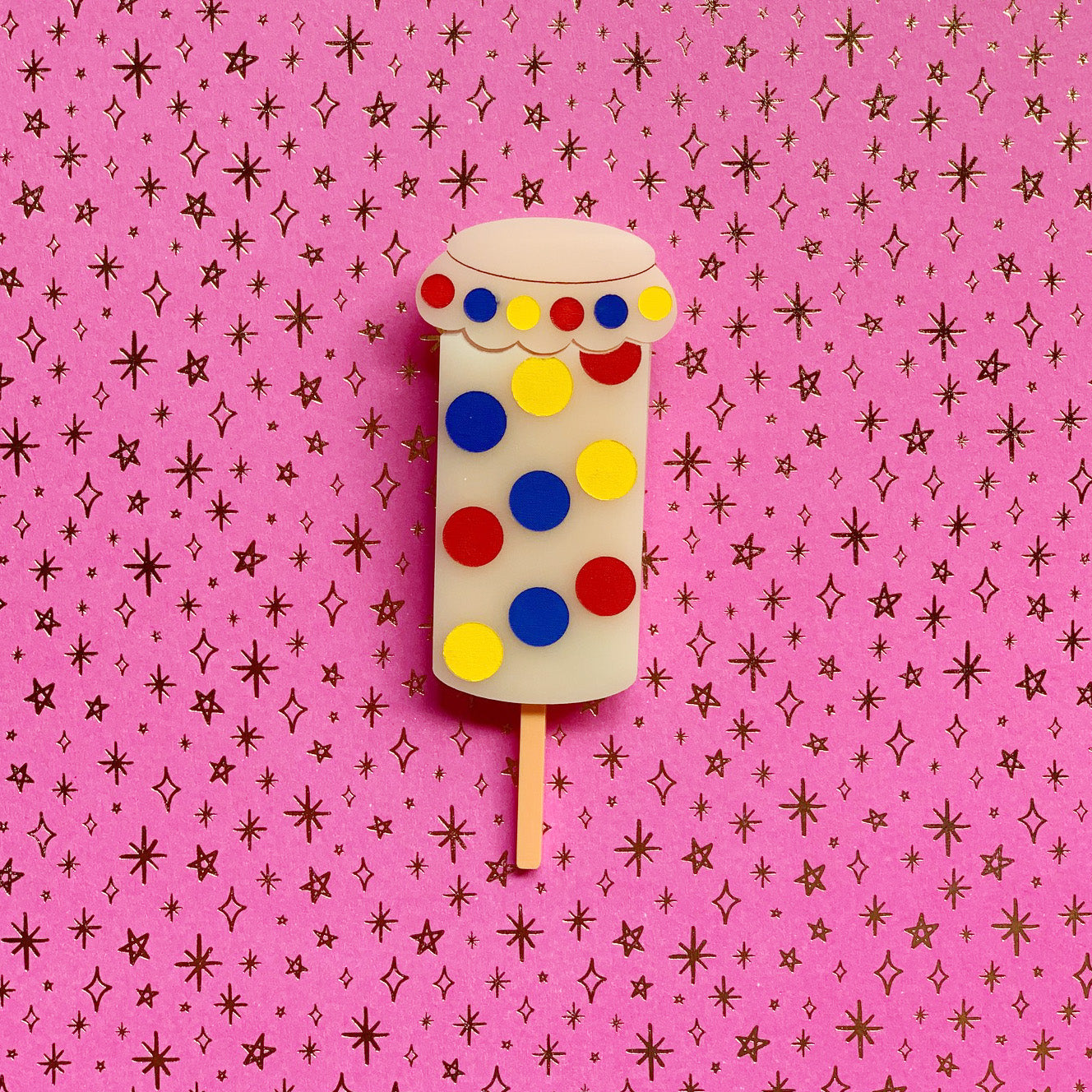 SLB x Poly Paige Orange Push up Ice Cream Brooch