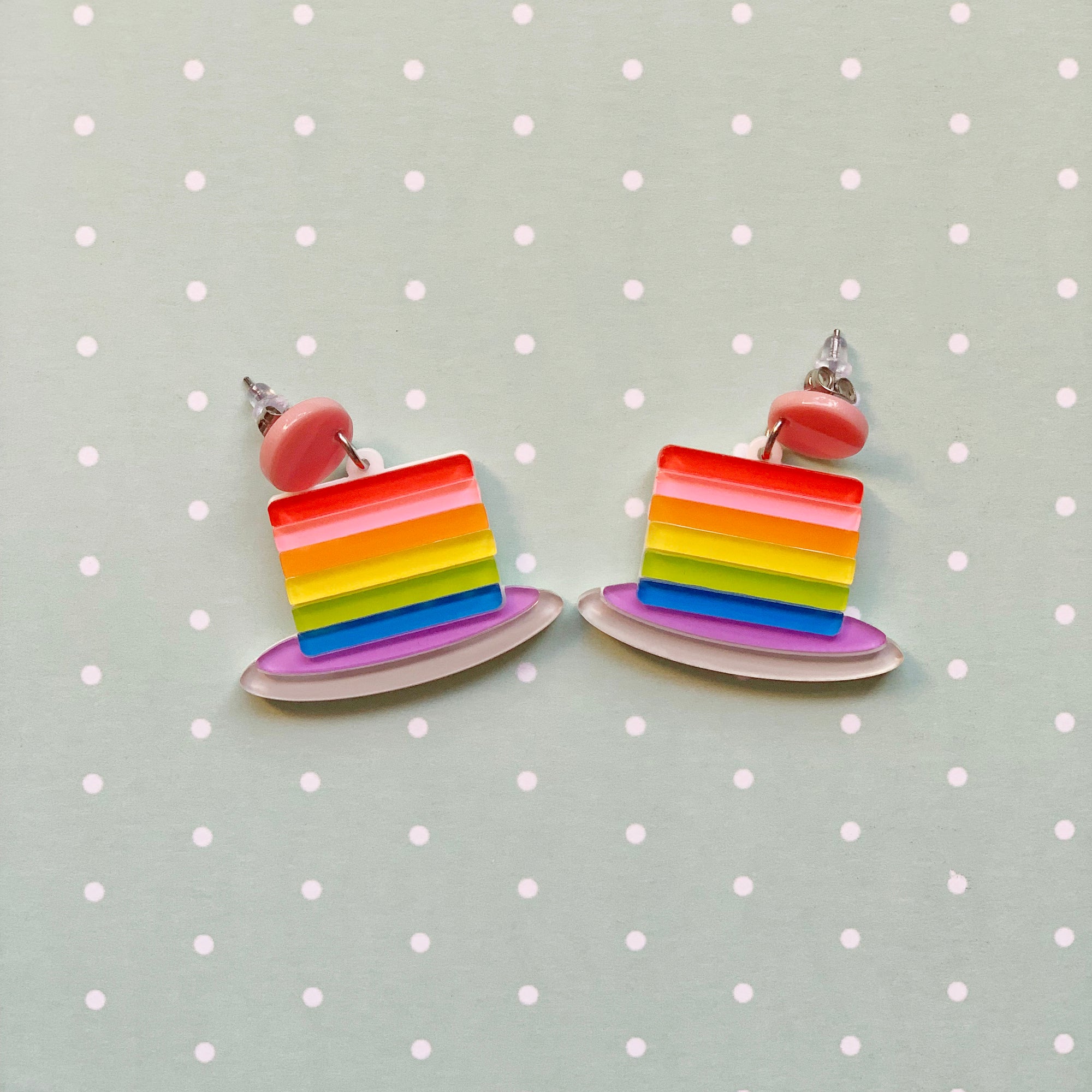 Rainbow Cake Earrings freeshipping - SheLovesBlooms