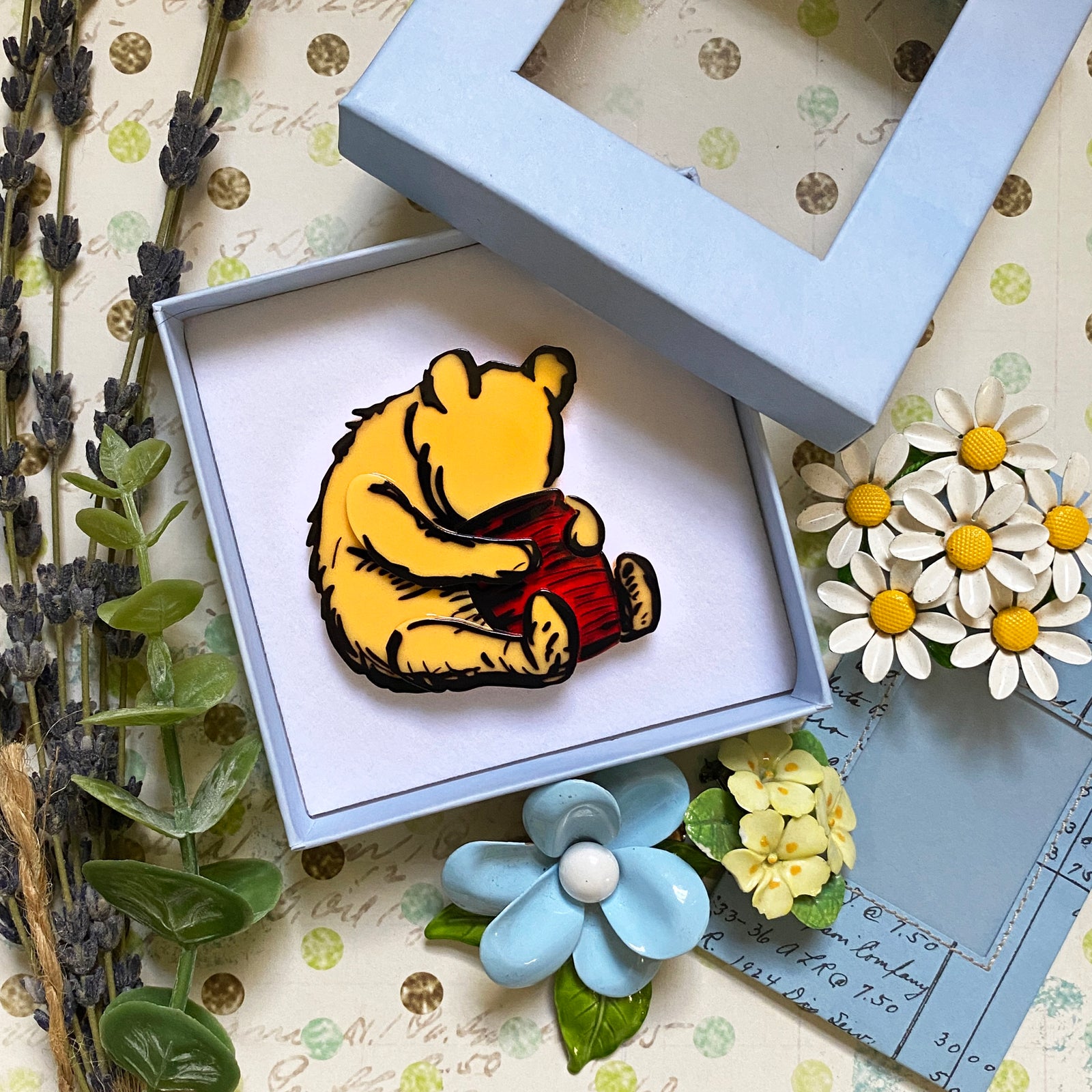 Silly Old Bear Brooch by Lipstick & Chrome inspired by A.A.Milne's Winnie-the-Pooh freeshipping - SheLovesBlooms