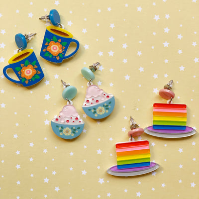 Rainbow Cake Earrings freeshipping - SheLovesBlooms