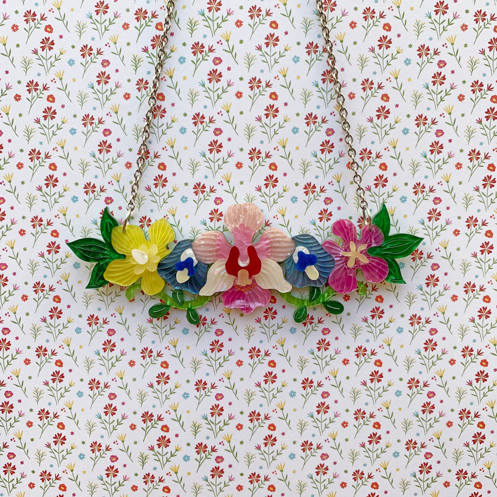 Tropical Floral Necklace freeshipping - SheLovesBlooms