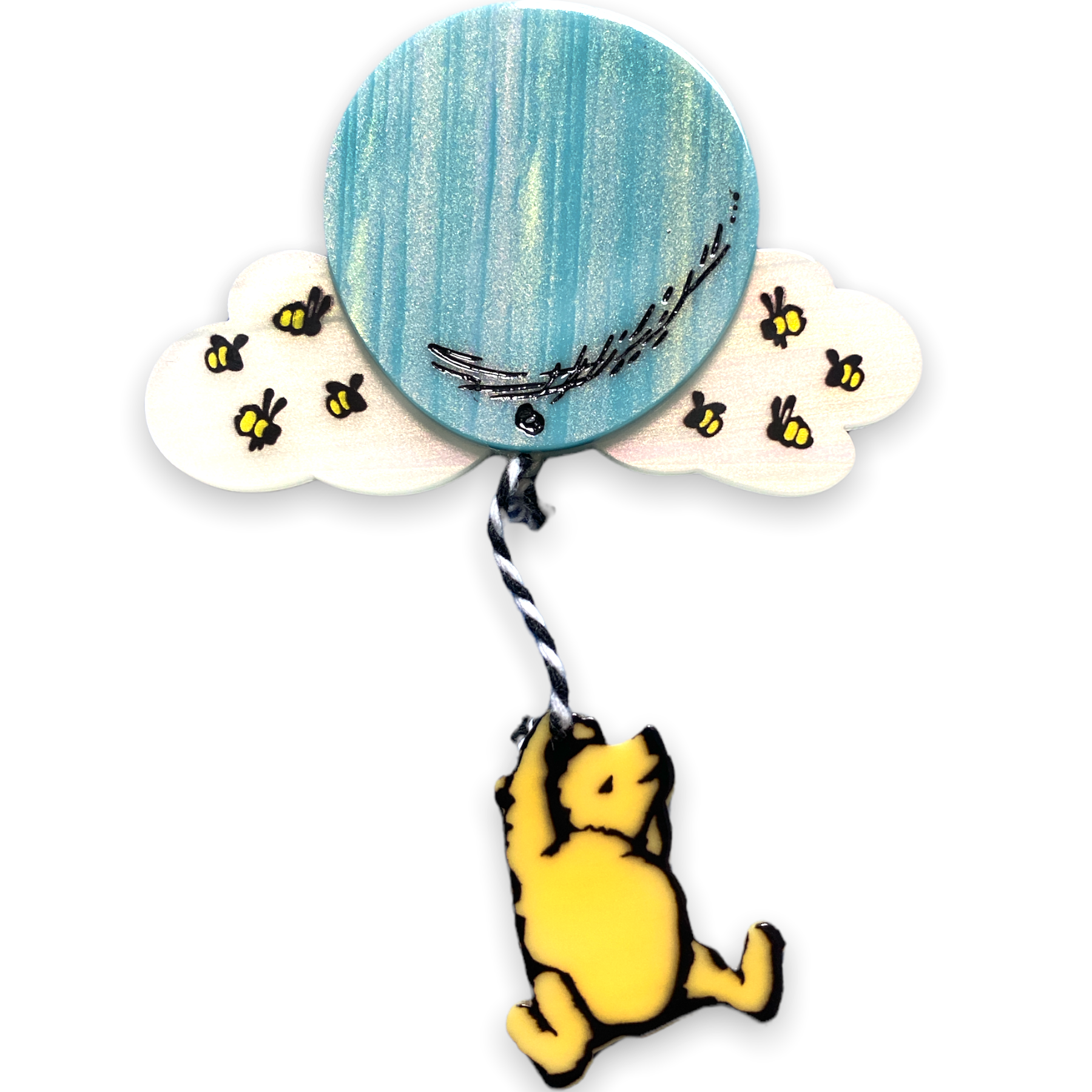 You Never store Can Tell With Bees Winnie-the-Pooh Earring and Brooch Set by Lipstick & Chrome