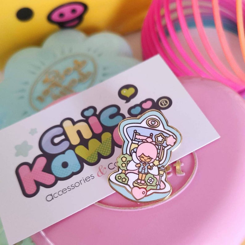 Chic Kawaii Polly Pocket Star Blue Pin freeshipping - SheLovesBlooms