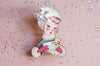 Girl with Christmas Cards Brooch freeshipping - SheLovesBlooms