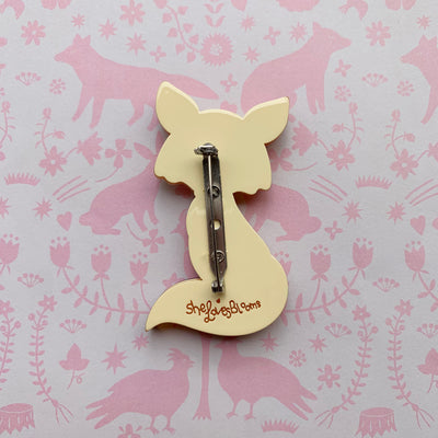 Delightful Mr Dhole Brooch (Pink Bow Tie) freeshipping - SheLovesBlooms